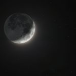 Fotografía de luna hdr en 3d